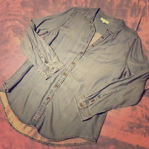 Wyld Hart Button Down Jean Shirt